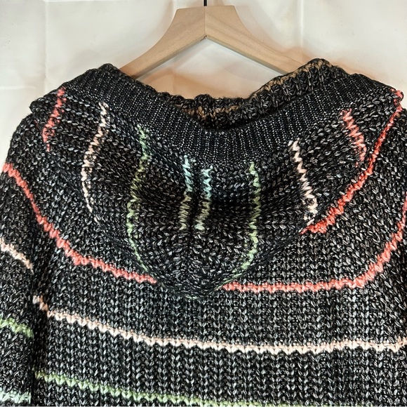 TORRID Women’s Size 3X 3 22-24 Sweater Multi Stripe Chunky Yarn Hoodie NWT - Picture 13 of 15